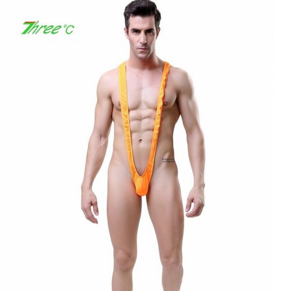 Mens Sexy Underwear One piece Temptation Thong Erotic Lingerie V shaped Strap Swimsuit Gay Men Sex 1 - Mankini Store