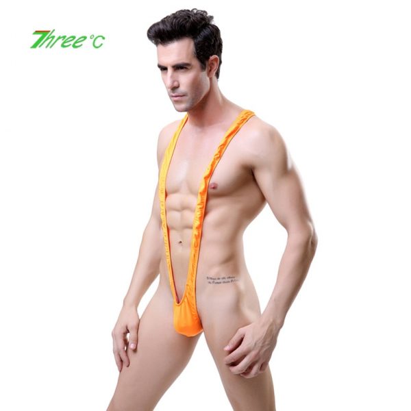 Mens Sexy Underwear One piece Temptation Thong Erotic Lingerie V shaped Strap Swimsuit Gay Men Sex 2 - Mankini Store