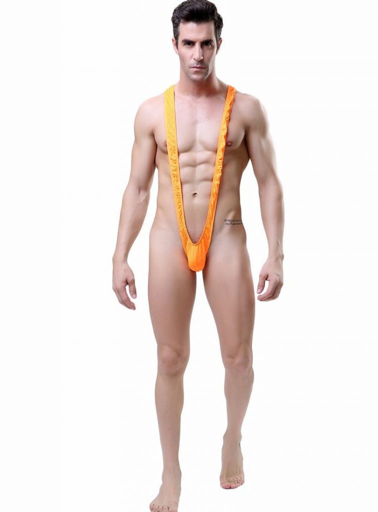 Mens Sexy Underwear One-piece Temptation Thong Erotic Lingerie V-shaped Strap Swimsuit Gay Men Sex Costumes Mankini