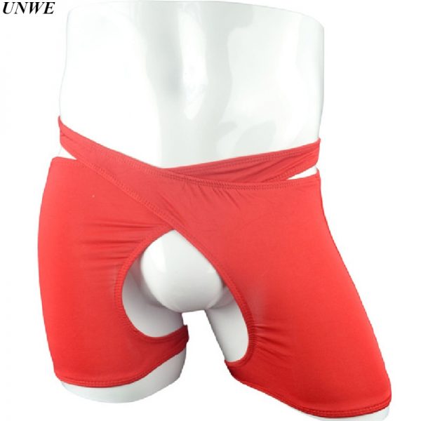 Sissy Underwear Gay Open Crotch Man Boxer Shorts 2020 Sex Design Lovers Sexy Lingerie Men Cross 1 - Mankini Store