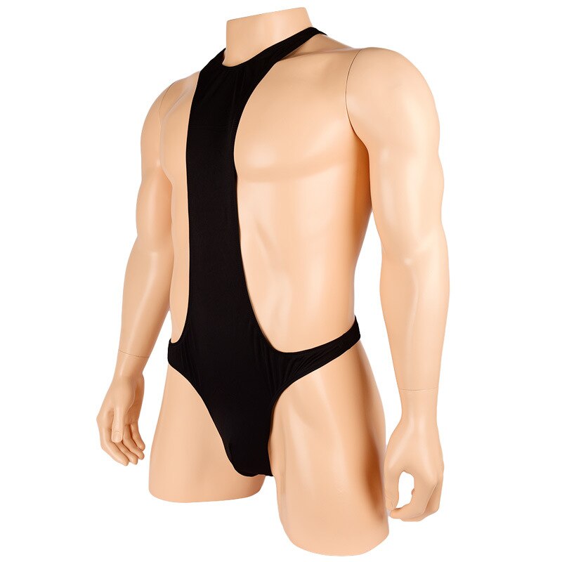 Teddies Stretchy Swimsuit Jumpsuit Men Gay Mankini Erotic Underwear Beach T...