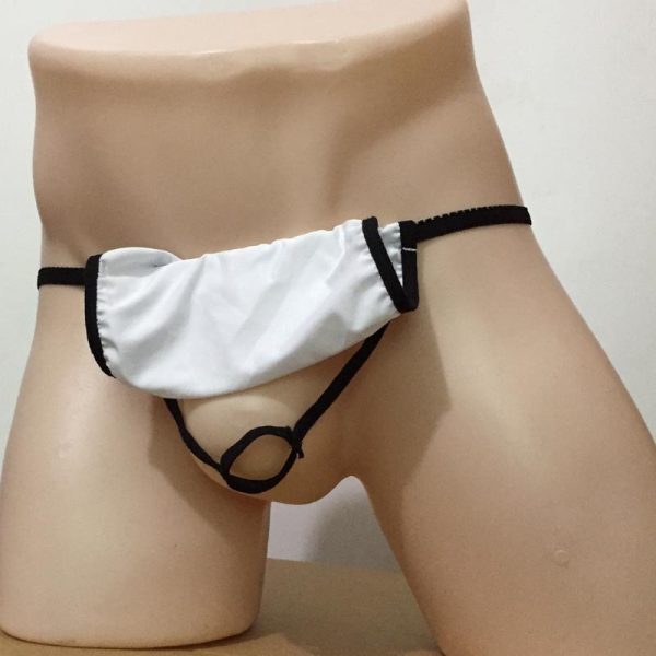 Men Sexy Loincloth Low Rise Open Back Mankini G String Thong Japanese Style with Inner Cock 4 - Mankini Store