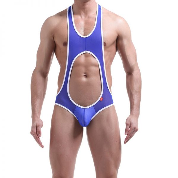 Men Undershirts Jock Strap Sexy Mesh Transparente Underwear Slips Hombre Singlet Bodysuits Wrestle Jumpsuits One piece - Mankini Store
