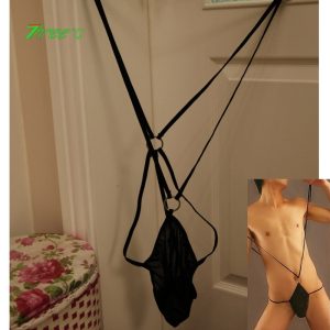 Men s Erotic Underwear V shaped Hollow Out Jumpsuit Sex Costume One piece G string Homosexual - Mankini Store