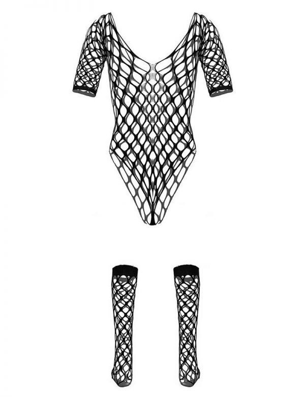 Sissy Men Women Jumbo Net BodyStocking See through Jumpsuit Fishnet Crotchless Bodysuit Lingerie 2 - Mankini Store