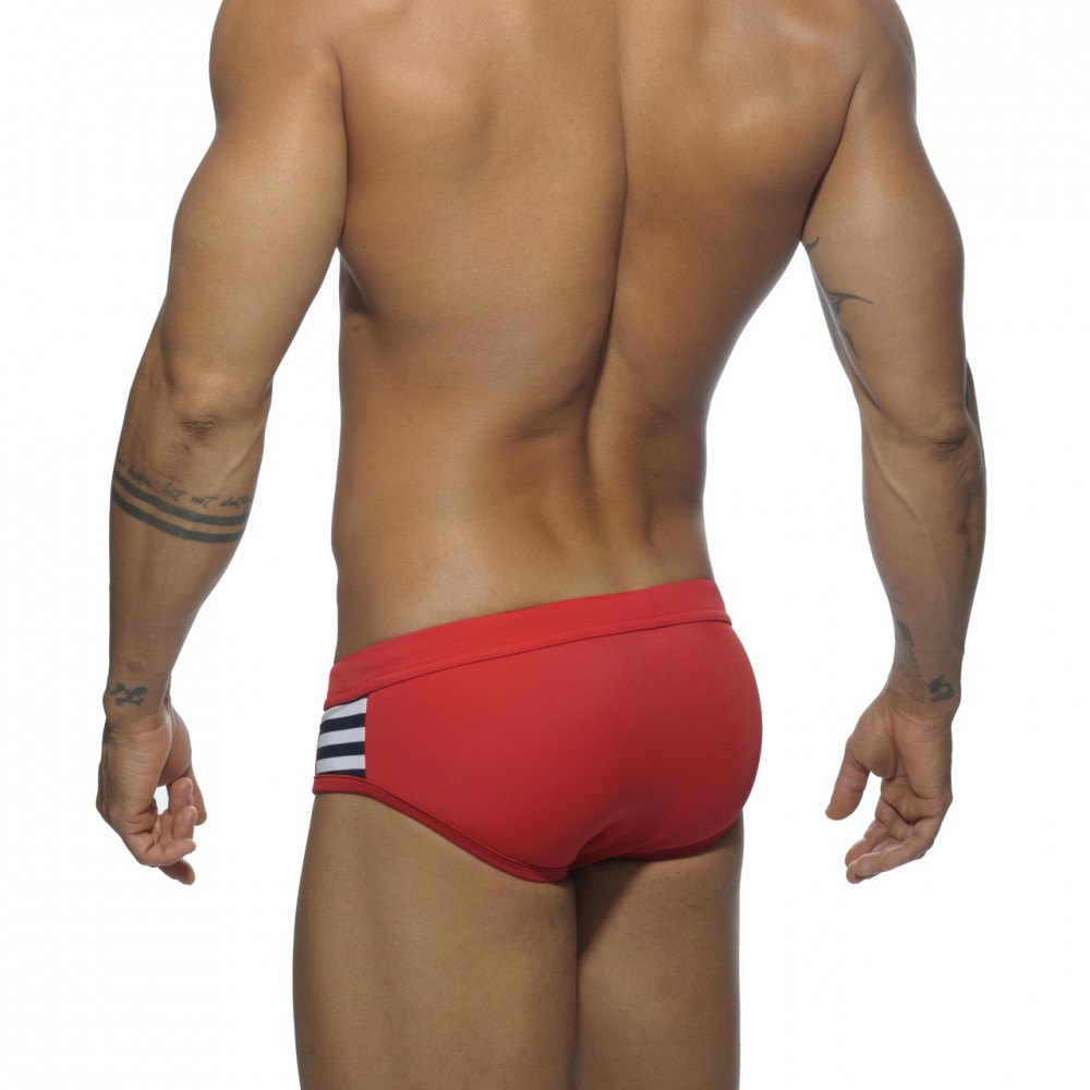 New Swimming Pants Striped Color Block Mankini Beach