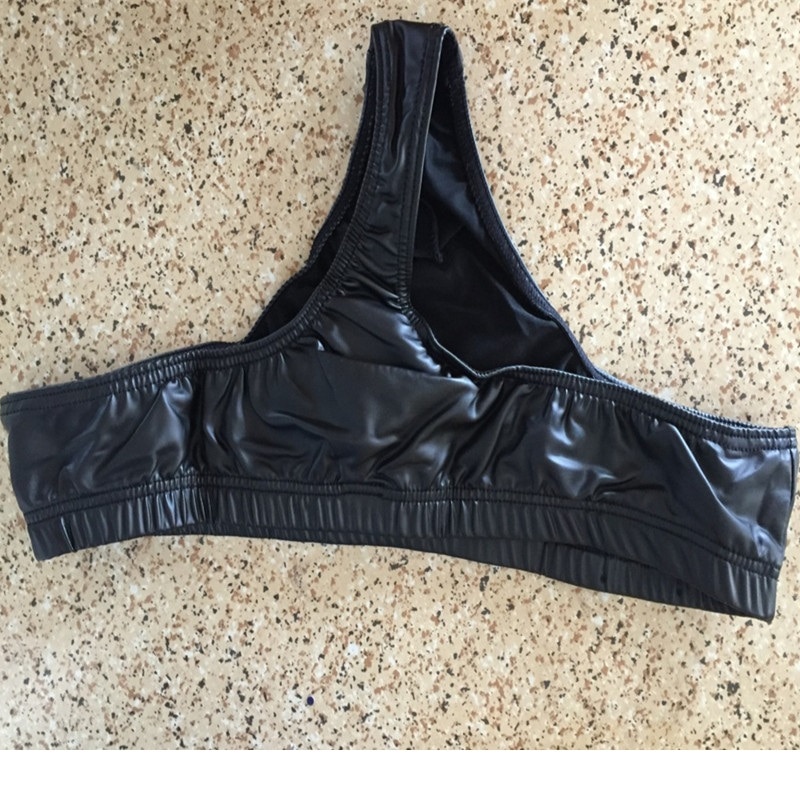Sexy Black PU Faux Leather Underwear Men Mankini
