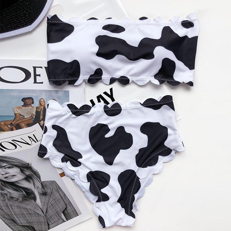 The Cow Print Bikini – Female High Waist 2 Pieces Swimsuit