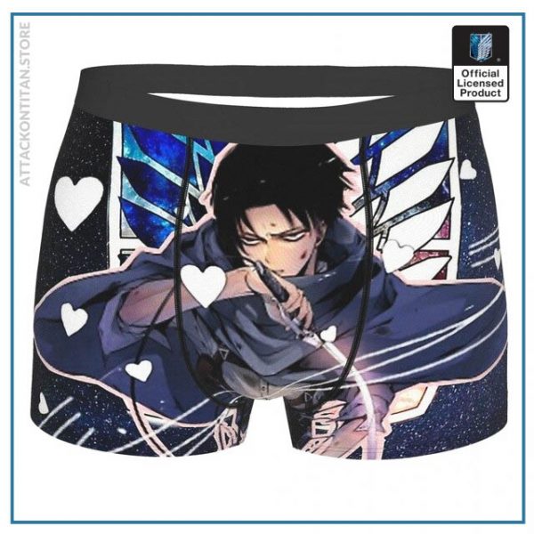 Crimson Levi Attack On Titan Eren Mikasa Levi Anime Underpants Breathbale Panties Man Underwear Ventilate - Mankini Store