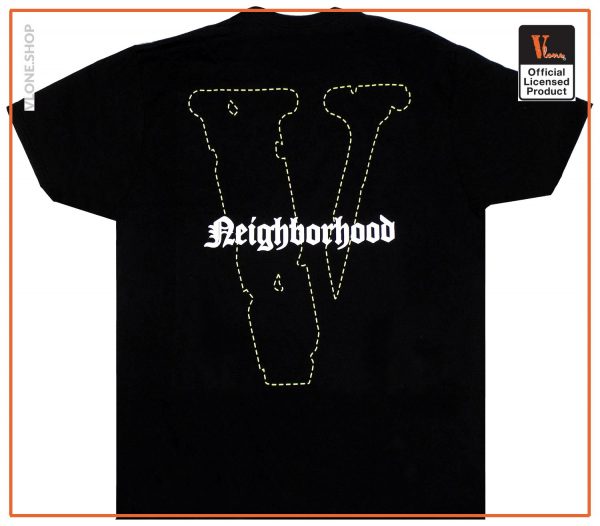 Vlone x Neighborhood Skull Black T Shirt Back - Mankini Store